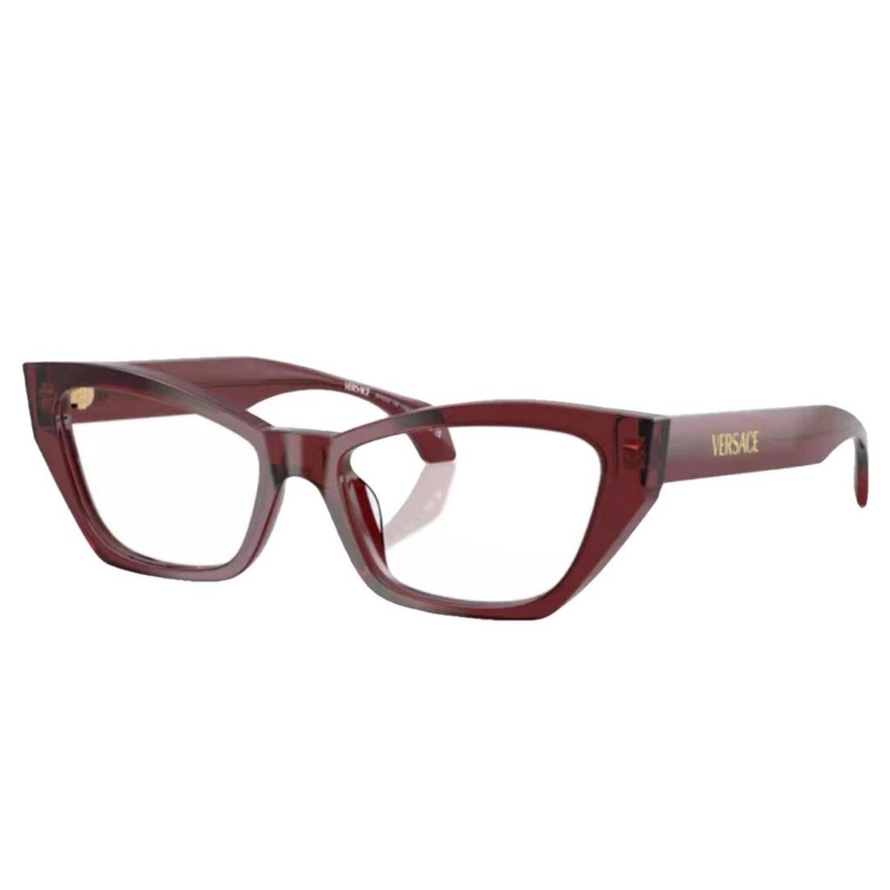 Versace Red Cat-Eye Glasses Bold Design